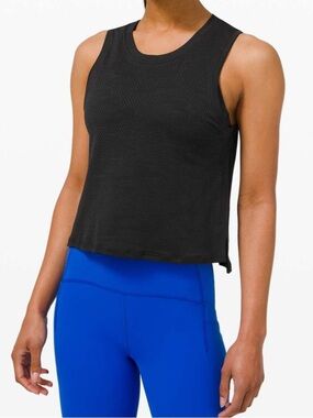 Lululemon Train To Be Black Camo Dot Print Sleeveless Athletic Tank Top Size 10